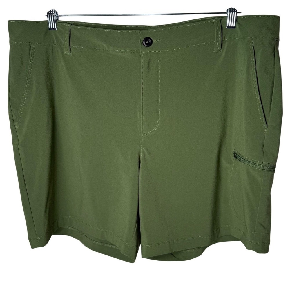 Columbia Men Green Hiking Shorts UPF 50 Omni Size 40W Stretch Cargo‎ Performance